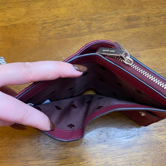 Kate Spade Maroon Quilted Wallet - Picture 5 of 5